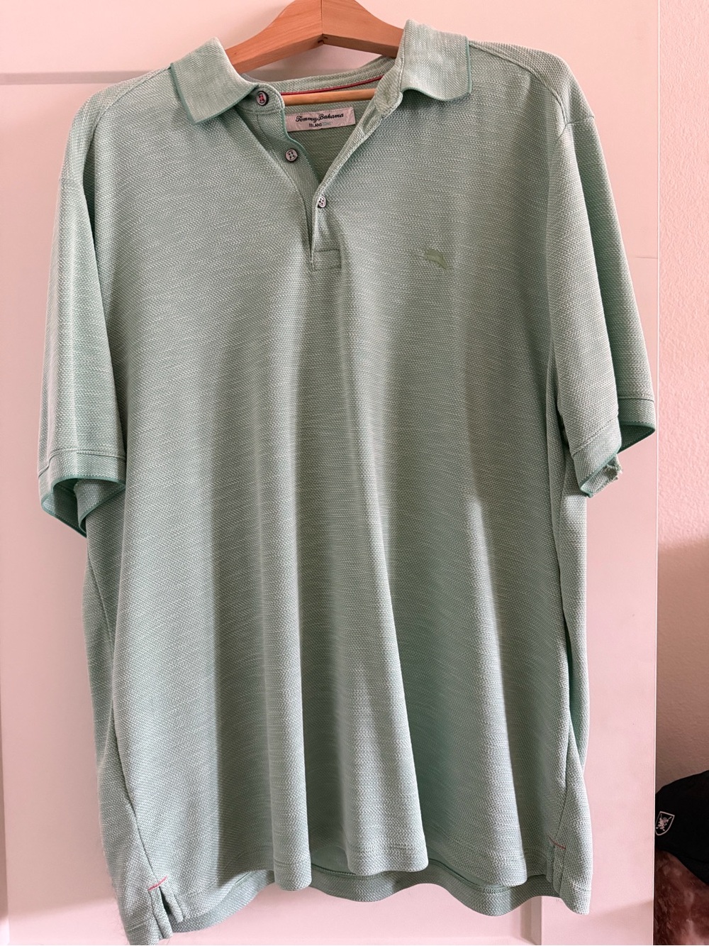 Men's Tommy Bahama Mint Green Polo Shirt - Classic Short Sleeve